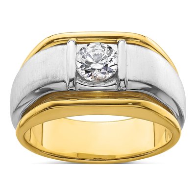 Men's 14K Two-Tone Gold 3/4 ct tw Lab-Grown Diamond Ring