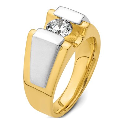 Men's 14K Two-Tone Gold 1 ct tw Lab-Grown Diamond Ring – view 7