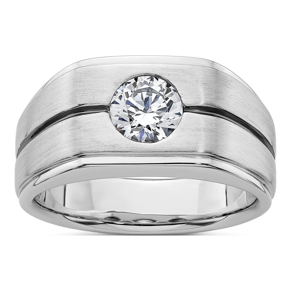 Men's 14K White Gold 1 ct Lab Diamond Ring