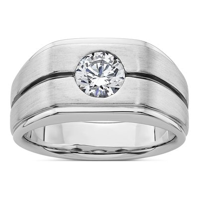 Men's 14K White Gold 1 ct tw Lab-Grown Diamond Ring