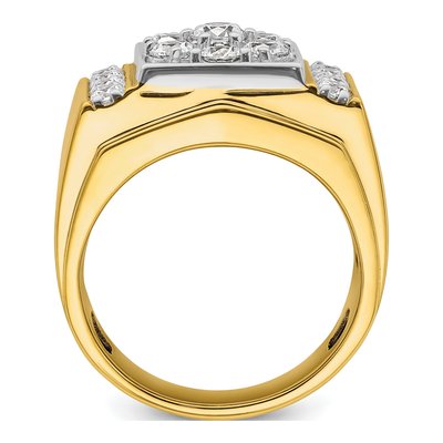Men's 14K Two-Tone Gold 1 3/4 ct tw Lab-Grown Diamond Cluster Ring – view 3