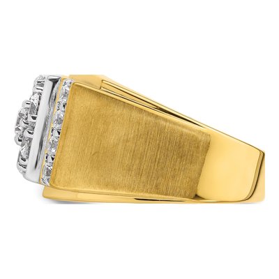 Men's 14K Two-Tone Gold 1 3/4 ct tw Lab-Grown Diamond Cluster Ring – view 4