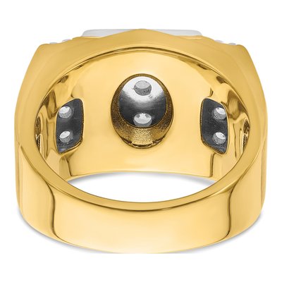Men's 14K Two-Tone Gold 1 3/4 ct tw Lab-Grown Diamond Cluster Ring – view 6