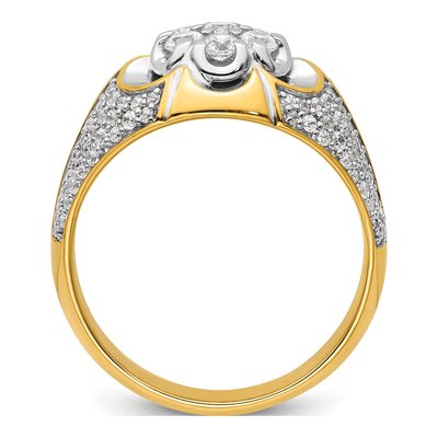Men's 14K Two-Tone Gold 1 1/4 ct tw Lab-Grown Diamond Cluster Ring – view 3