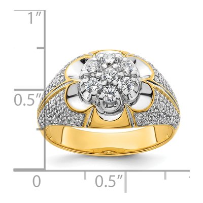 Men's 14K Two-Tone Gold 1 1/4 ct tw Lab-Grown Diamond Cluster Ring – view 4