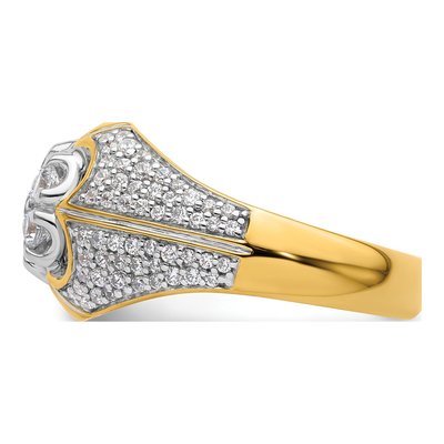 Men's 14K Two-Tone Gold 1 1/4 ct tw Lab-Grown Diamond Cluster Ring – view 5