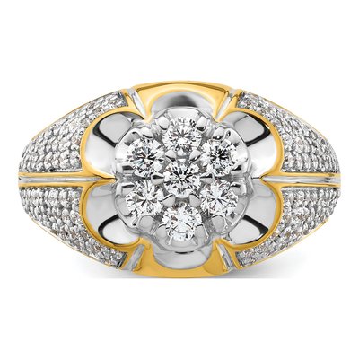 Men's 14K Two-Tone Gold 1 1/4 ct tw Lab-Grown Diamond Cluster Ring – view 6