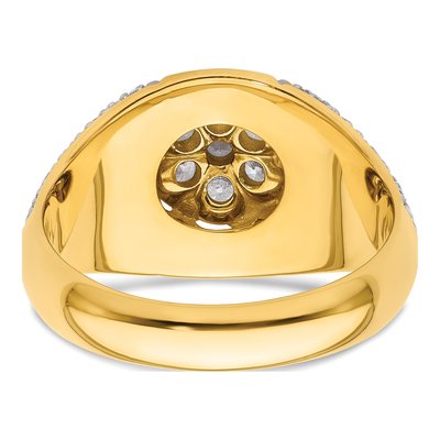Men's 14K Two-Tone Gold 1 1/4 ct tw Lab-Grown Diamond Cluster Ring – view 7