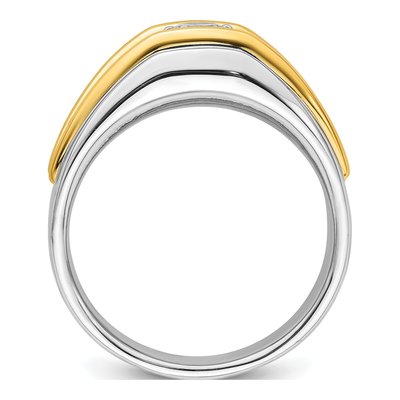 Men's 14K Two-Tone Gold 1/2 ct tw Lab-Grown Diamond Three Ring – view 3