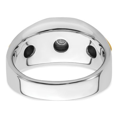 Men's 14K Two-Tone Gold 1/2 ct tw Lab-Grown Diamond Three Ring – view 6