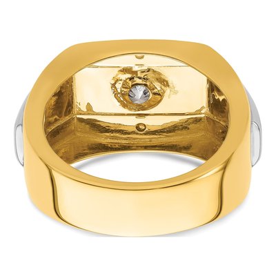 Men's 14K Two-Tone Gold 1 ct tw Lab-Grown Diamond Ring – view 6