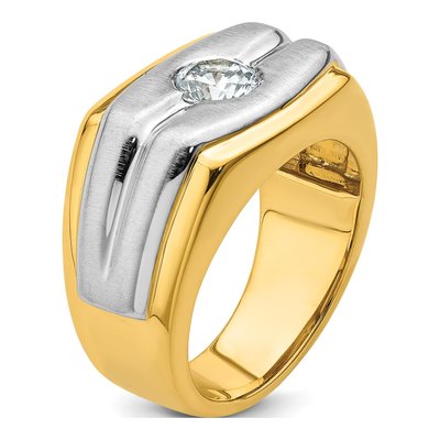 Men's 14K Two-Tone Gold 1 ct tw Lab-Grown Diamond Ring – view 7