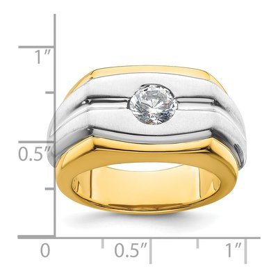 Men's 14K Two-Tone Gold 1 ct tw Lab-Grown Diamond Ring – view 8