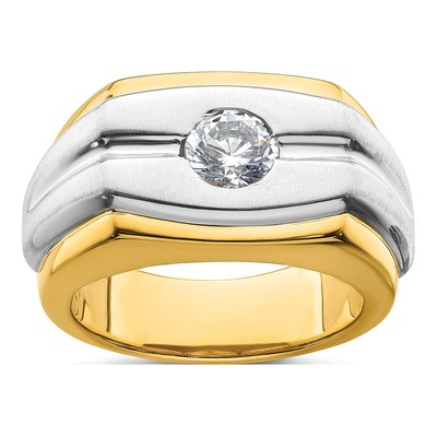 Men's 14K Two-Tone Gold 1 ct tw Lab-Grown Diamond Ring