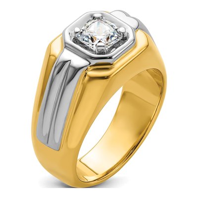 Men's 14K Two-Tone Gold 1 1/2 ct tw Lab-Grown Diamond Ring – view 7