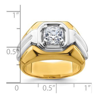 Men's 14K Two-Tone Gold 1 1/2 ct tw Lab-Grown Diamond Ring – view 8