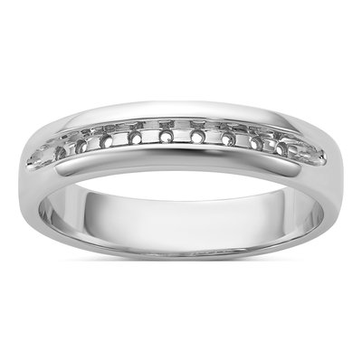 Men's 14K White Gold Diamond Ring Mounting