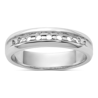 Men's 14K White Gold 9-Stone Ring Mounting