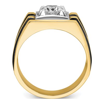 Men's 14K Two-Tone Gold 1 ct tw Lab-Grown Diamond Two Tone Ring – view 2