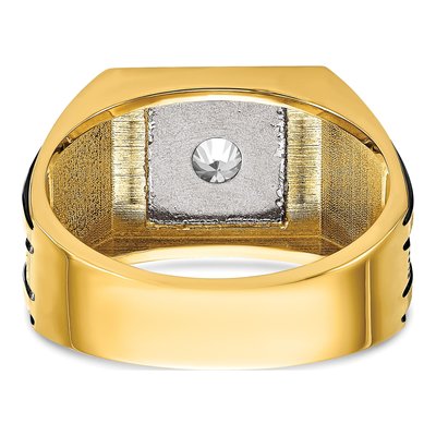 Men's 14K Two-Tone Gold 1 ct tw Lab-Grown Diamond Two Tone Ring – view 5