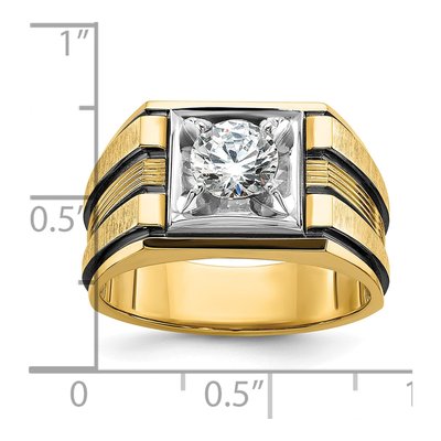 Men's 14K Two-Tone Gold 1 ct tw Lab-Grown Diamond Two Tone Ring – view 7