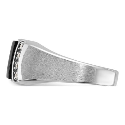 Men's 14K White Gold Onyx Diamond Ring Mounting – view 4