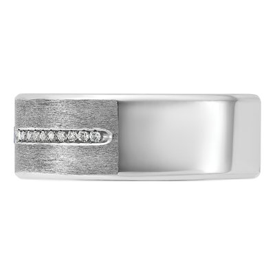 Men's 14K White Gold Sapphire Diamond Ring Mounting – view 5