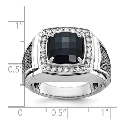 Men's 10K White Gold Halo Ring Mounting – view 3