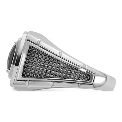 Men's 10K White Gold Halo Ring Mounting – view 5