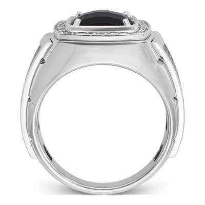 Men's 14K White Gold Cushion Ring Mounting – view 2