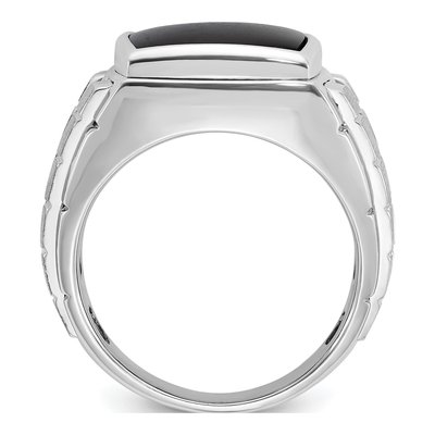 Men's 14K White Gold Onyx Ring Mounting – view 2