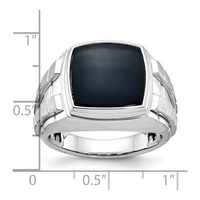 Men's 14K White Gold Onyx Ring Mounting – view 3