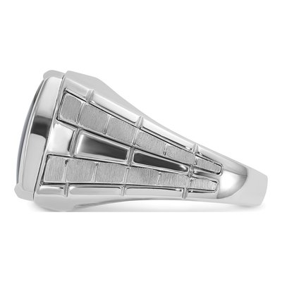 Men's 14K White Gold Onyx Ring Mounting – view 5