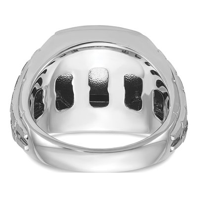 Men's 14K White Gold Onyx Ring Mounting – view 7