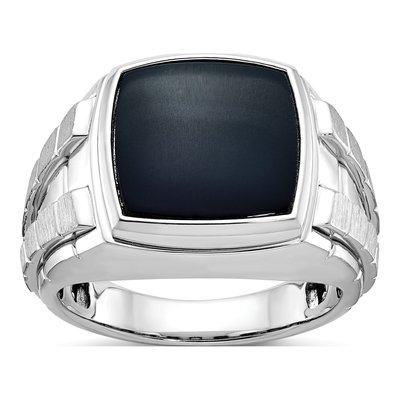Men's 14K White Gold Onyx Ring Mounting