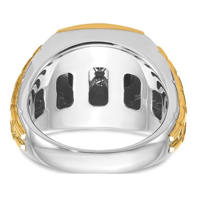 Men's 10K Two-Tone Gold Onyx Diamond Ring Mounting – view 7