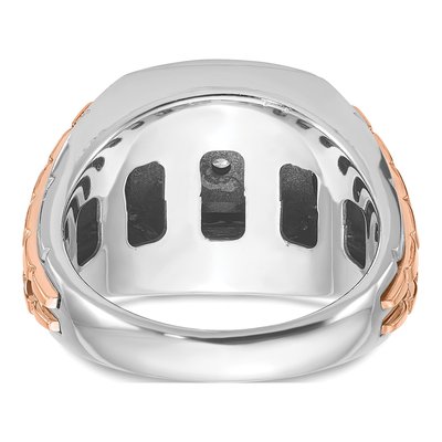 Men's 14K Two-Tone Gold Onyx Diamond Ring Mounting – view 7