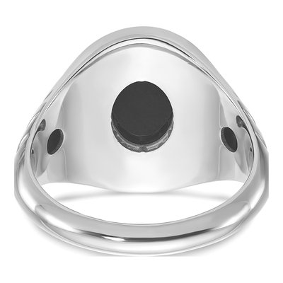 Men's 14K White Gold Onyx Ring Mounting – view 7