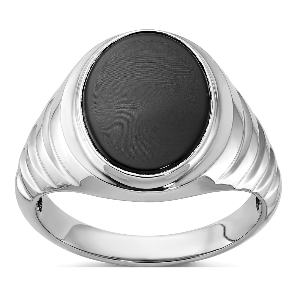Men's 14K White Gold Onyx Ring Mounting