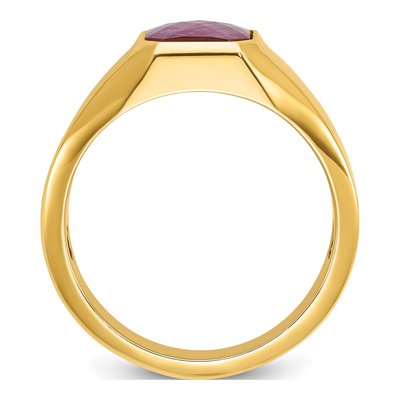 Men's 14K Yellow Gold Octagon Ring Mounting – view 2