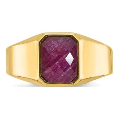 Men's 14K Yellow Gold Octagon Ring Mounting – view 6