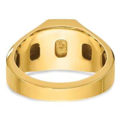 Men's 14K Yellow Gold Ruby Doublet Ring – view 7