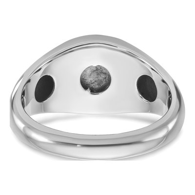 Men's 10K White Gold Lab-Created Sapphire Doublet Ring – view 5