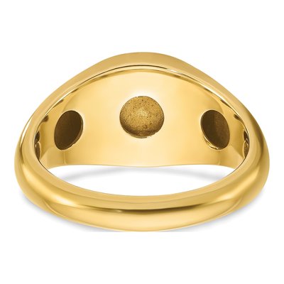Men's 10K Yellow Gold Lab-Created Ruby Cushion Ring – view 5
