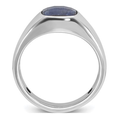 Men's 14K White Gold Sapphire Ring Mounting – view 2