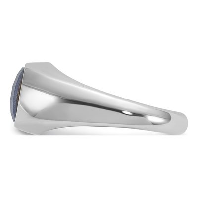 Men's 14K White Gold Sapphire Ring Mounting – view 5