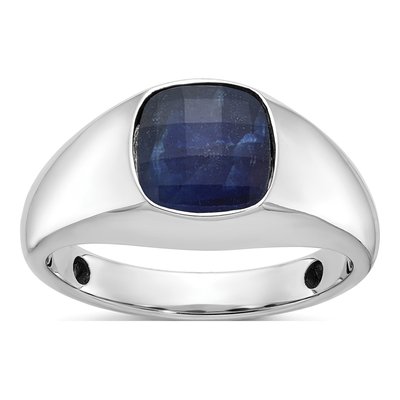 Men's 14K White Gold Sapphire Ring Mounting