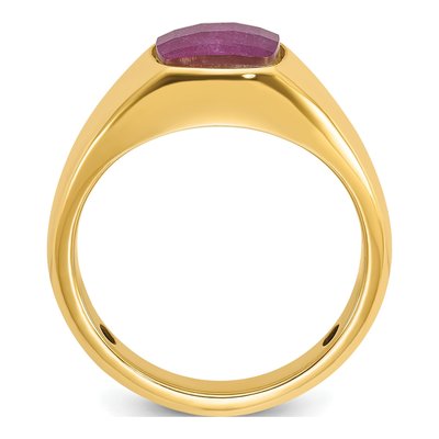 Men's 14K Yellow Gold Ruby Ring Mounting – view 2