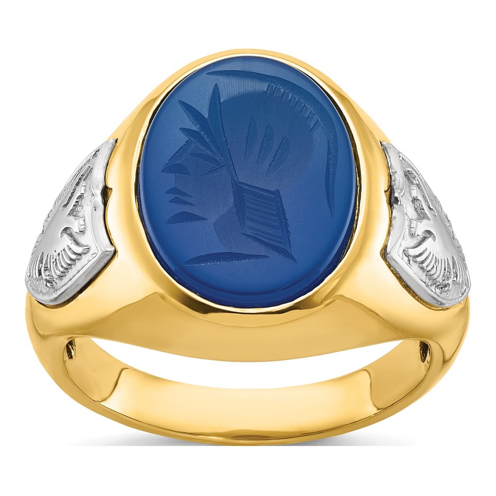 Men's 10K Two-Tone Gold Holds Oval Ring Mounting