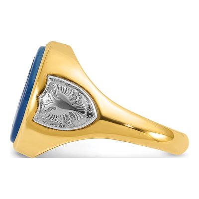 Men's 14K Two-Tone Gold Blue Agate Ring Mounting – view 5